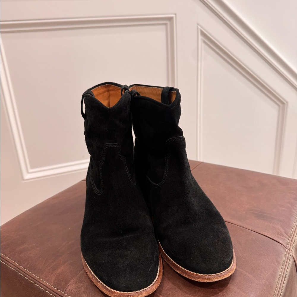 Isabel Marant Black Suede Bootie with internal heel rise. - Picture 2 of 6